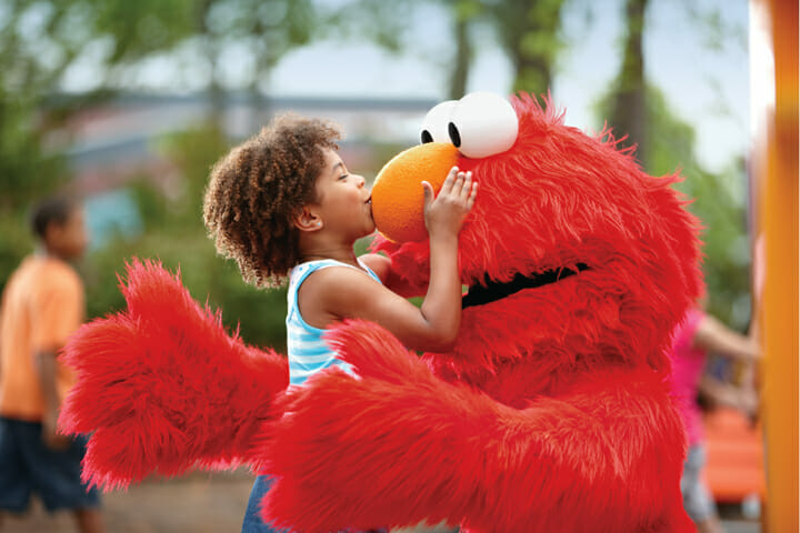 Meet Sesame Street characters in person at Sea World. Photo courtesy Sesame Place. 