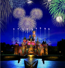 walt disney world castle fireworks