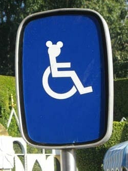 disney wheelchair sign