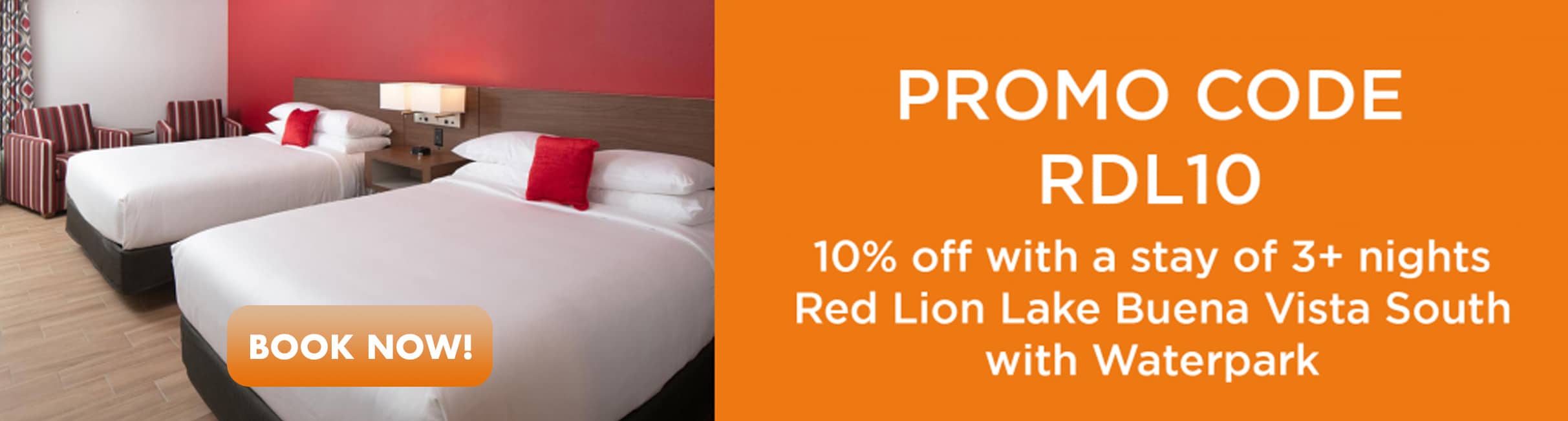 Promo Red Lion 10% off Orlando Vacation Discounts